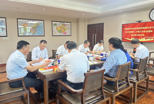 深学细悟 笃行实干—河南江南（中国）乳业集团党委理论学习中心组开展党的二十届三中全会精神专题学习研讨